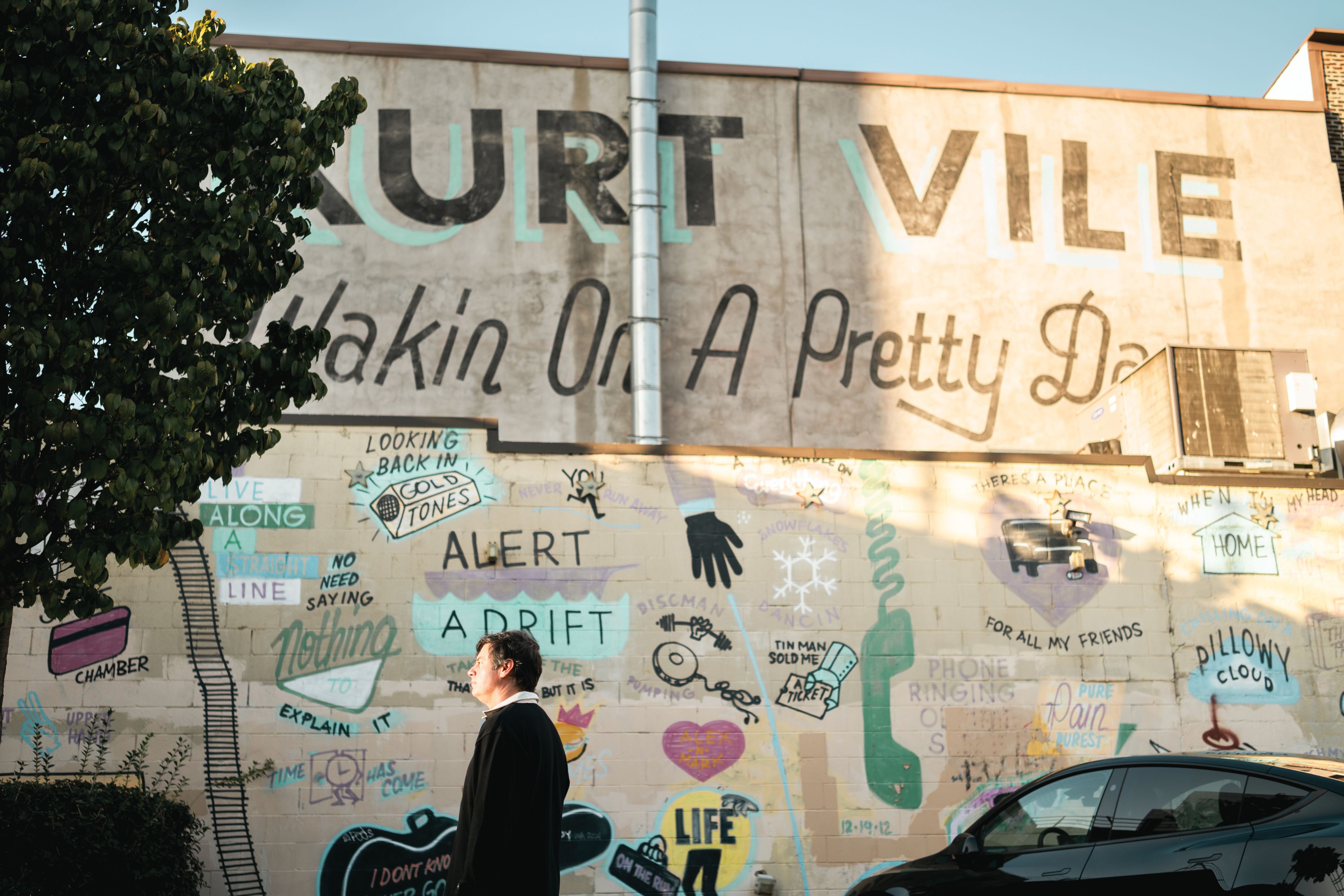 Jaffe at the Kurt Vile Mural